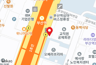 부산역 4번출구 오페라프리마 앞 지도