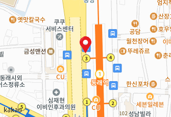 동래 지하철역 3번 출구 앞 지도